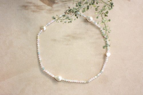 No.8: Morganite Pearl Necklace