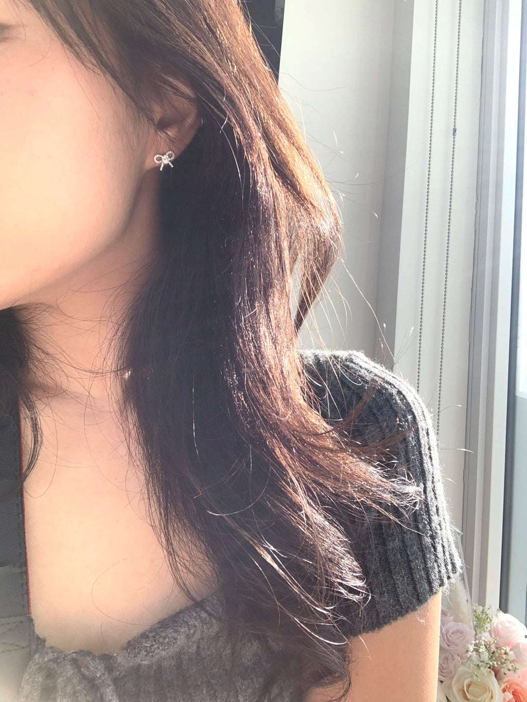 Moissanite Bow Earrings