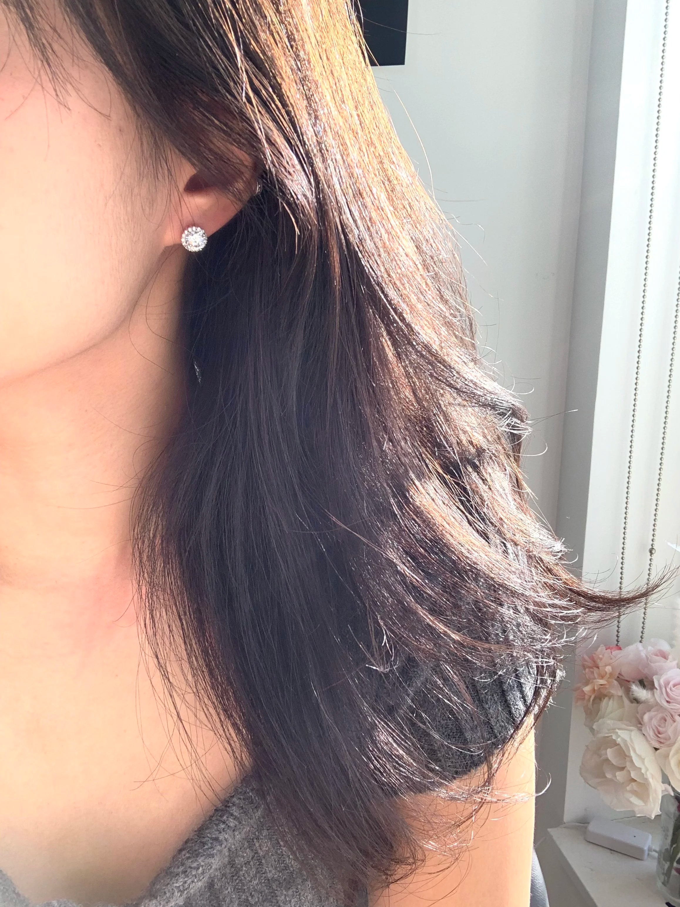 Round Halo Moissanite Studs