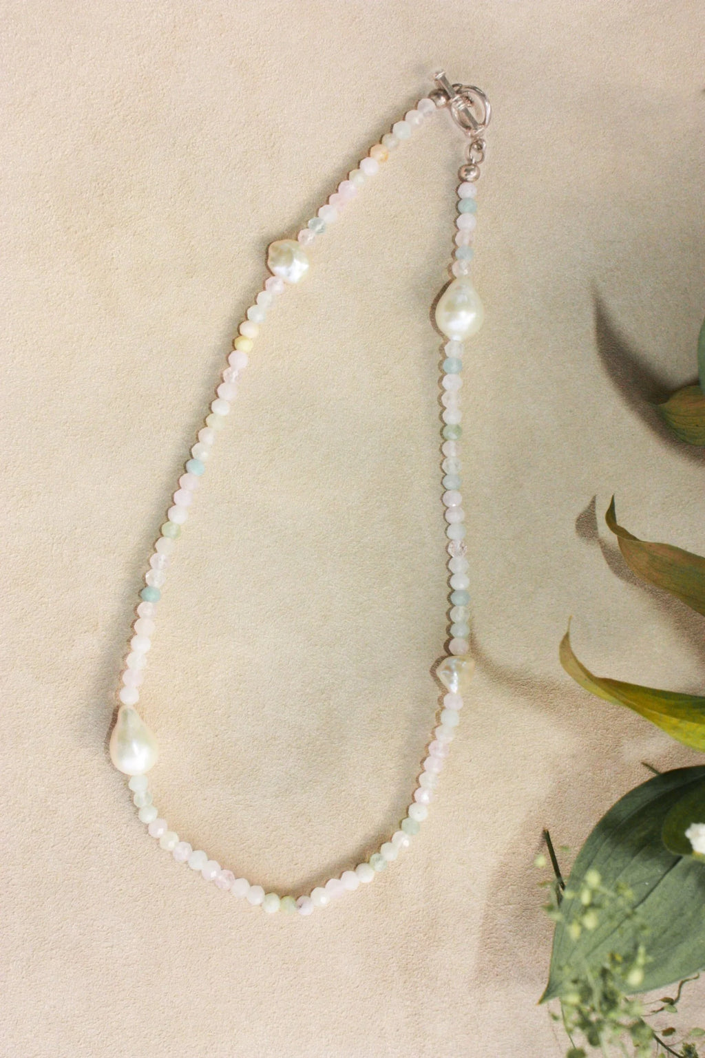 No.8: Morganite Pearl Necklace