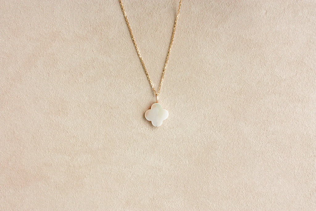 No.9: Mother of Pearl Clover Necklace