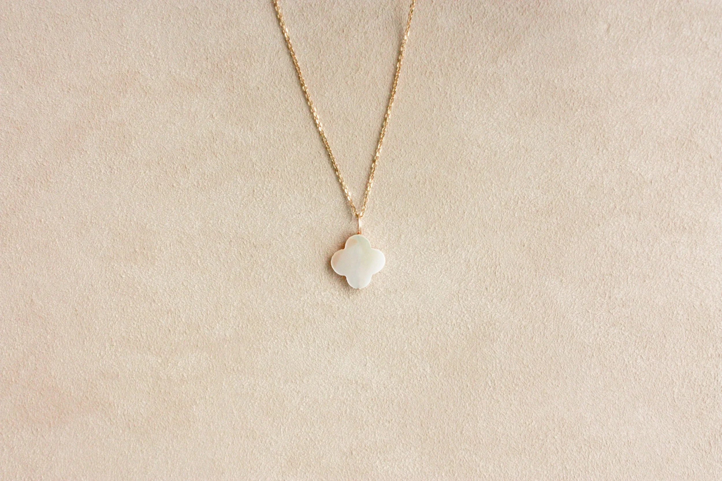 No.9: Mother of Pearl Clover Necklace