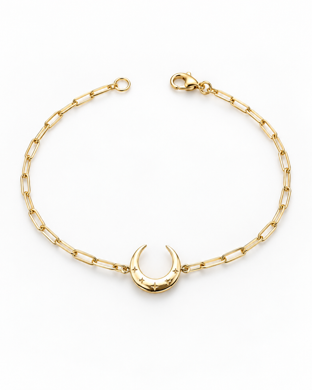 Crescent Clip Chain Bracelet