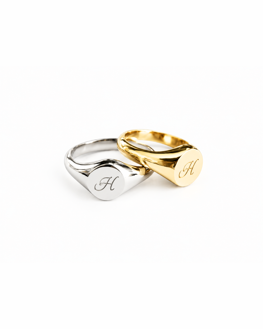 Initial Signet Pinky Ring (Silver)