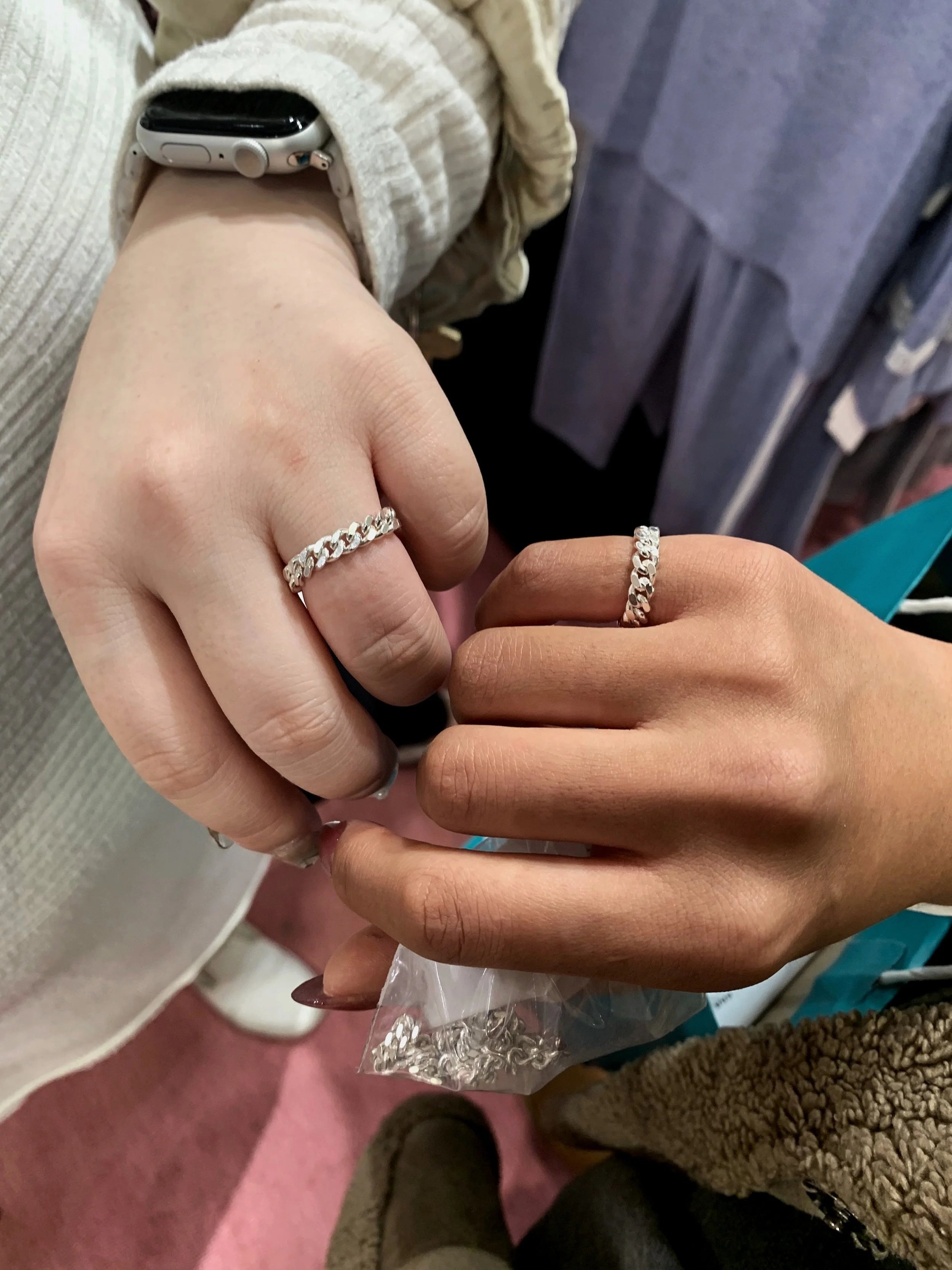 Faceted Curb Chain Ring