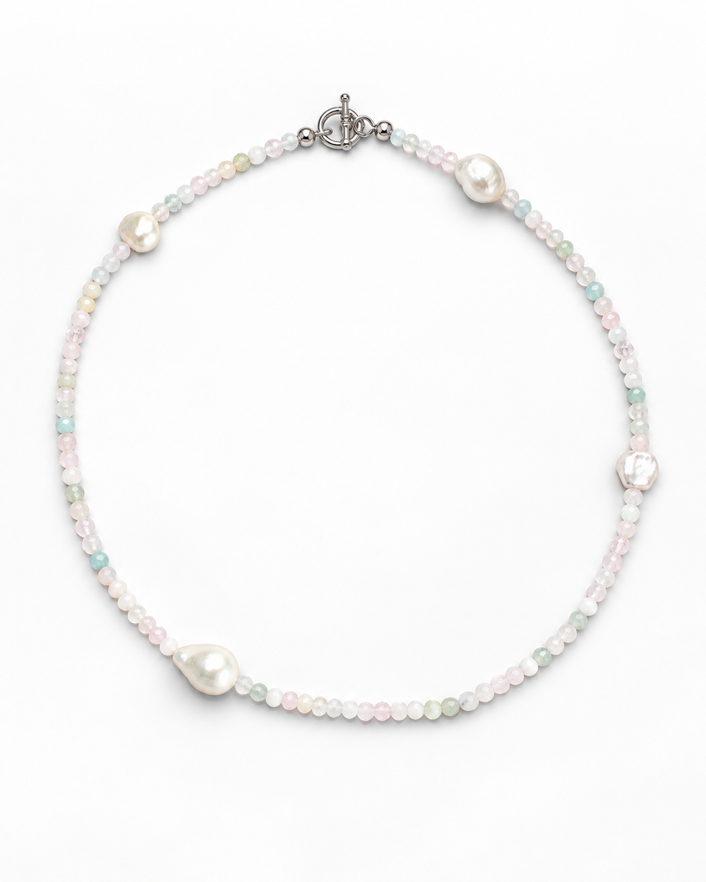 No.8: Morganite Pearl Necklace