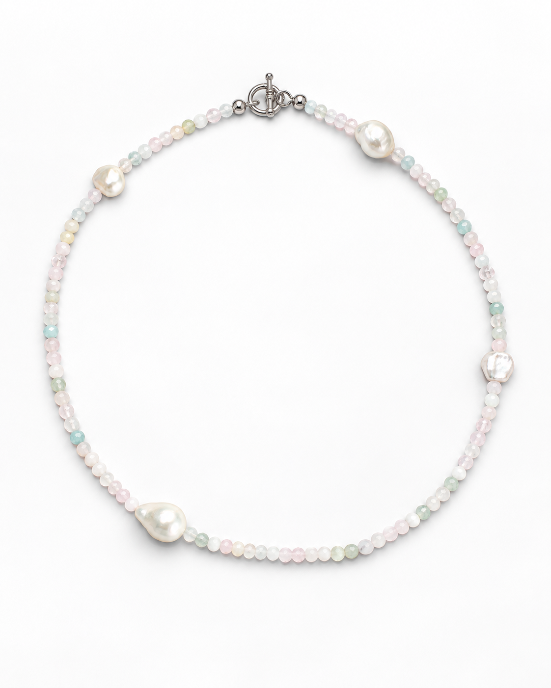 No.8: Morganite Pearl Necklace