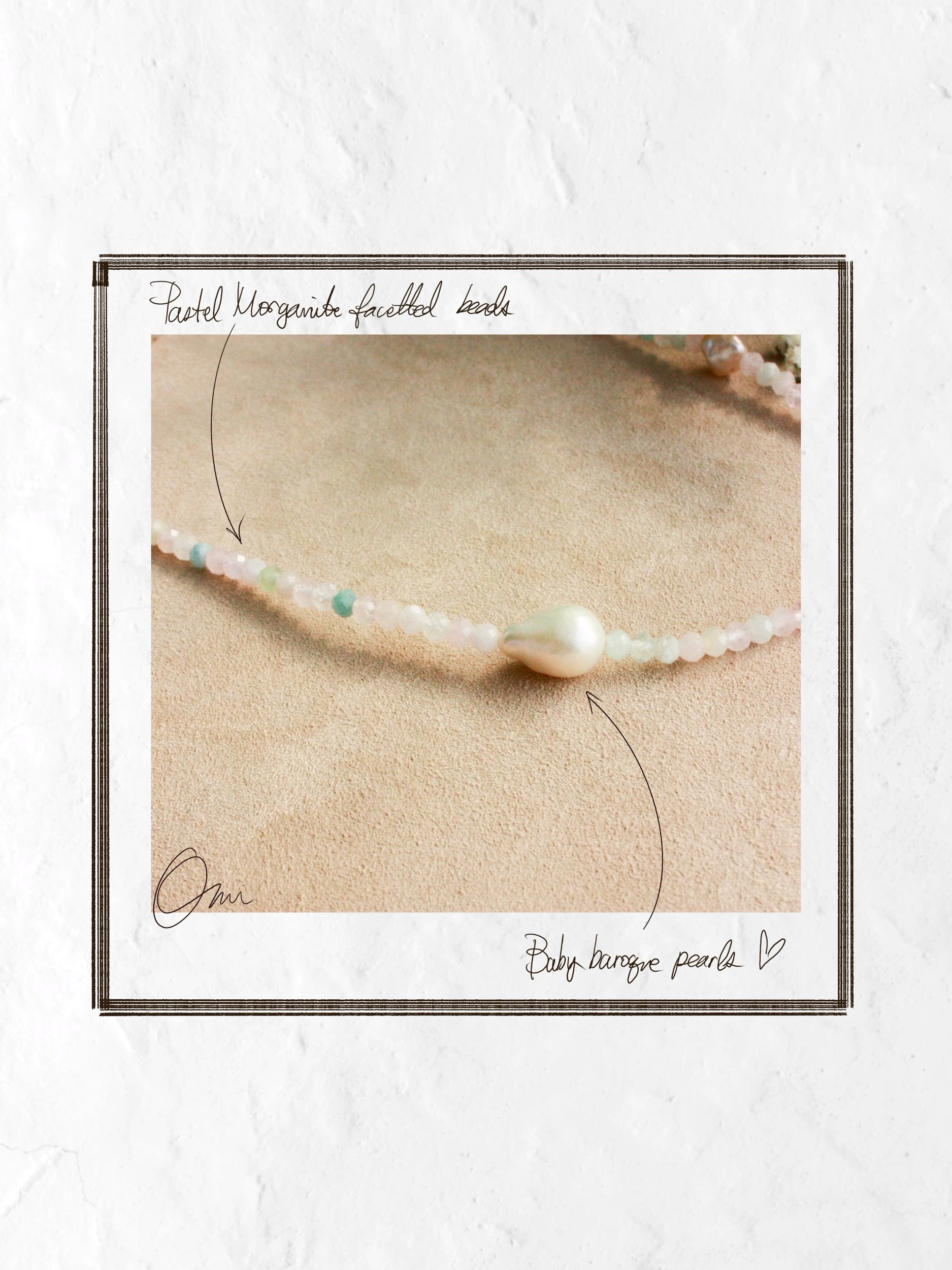 No.8: Morganite Pearl Necklace