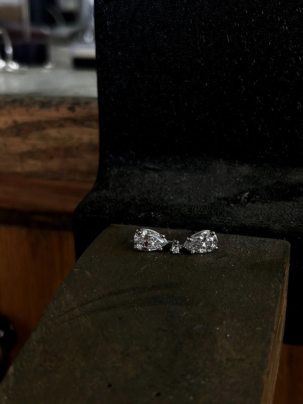 Accent Pear Studs