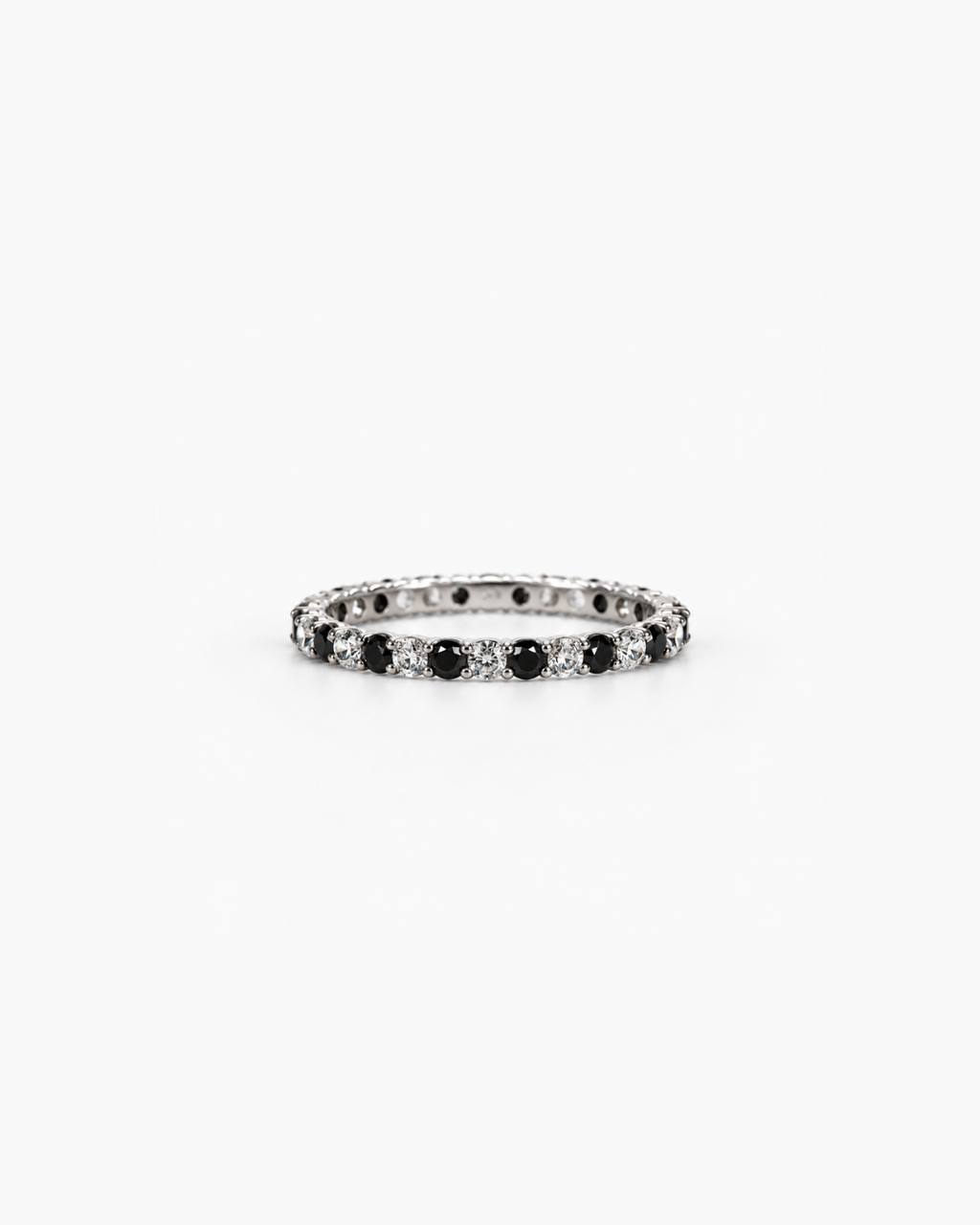 Black and White Eternity Band