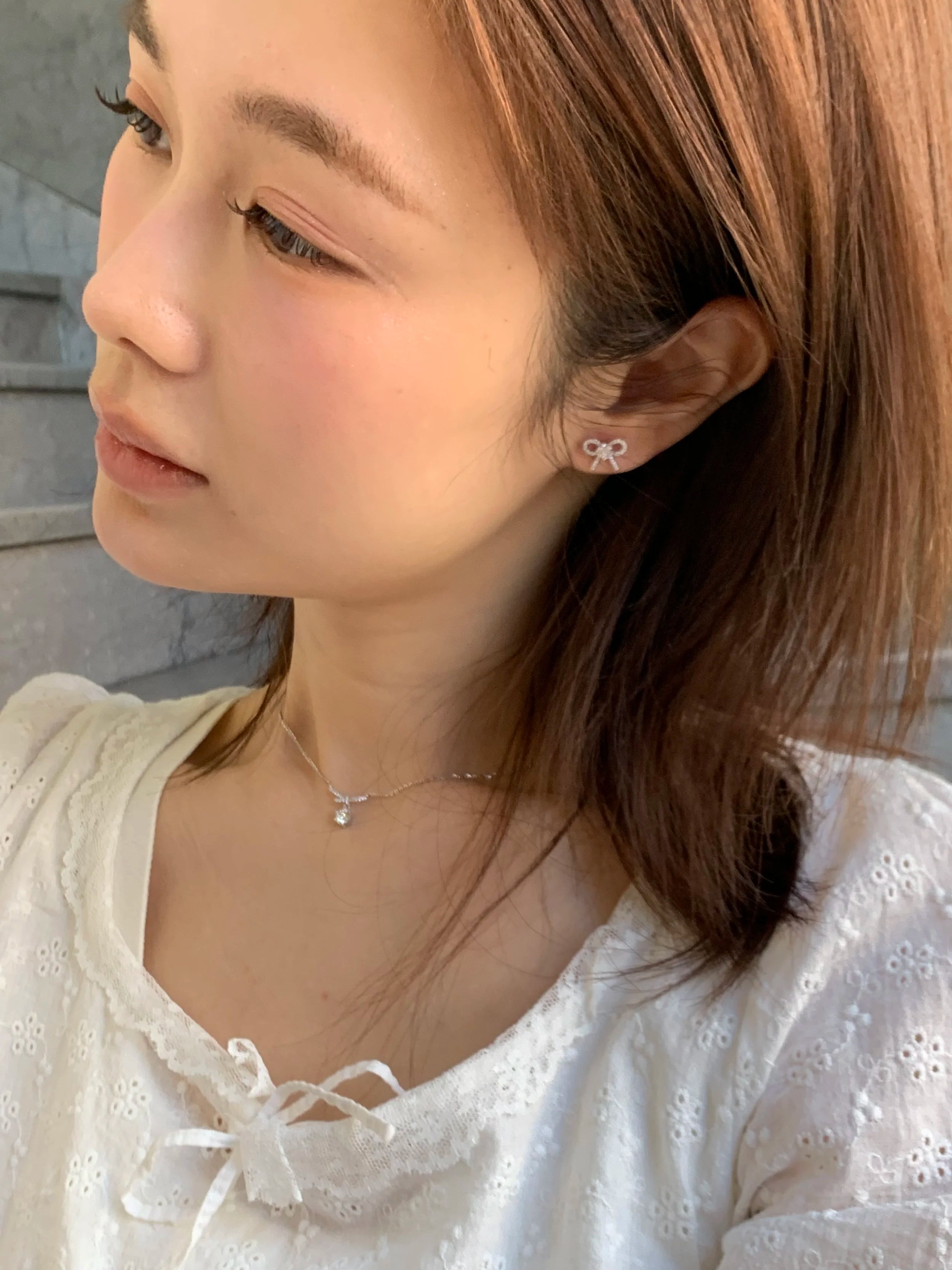 Moissanite Bow Earrings