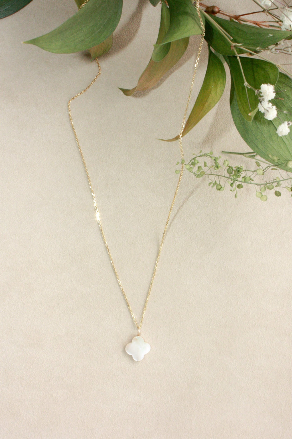 No.9: Mother of Pearl Clover Necklace