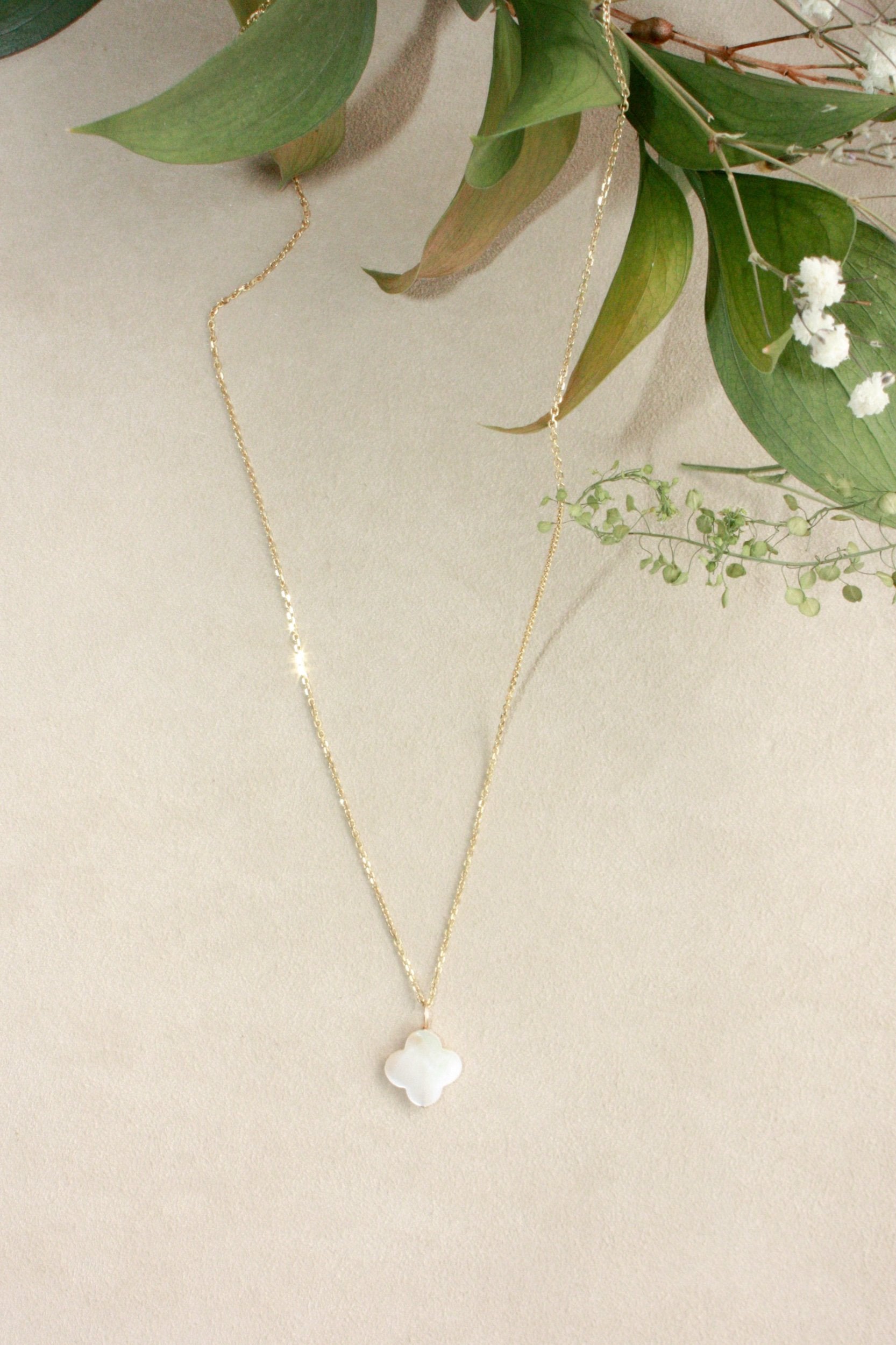 No.9: Mother of Pearl Clover Necklace
