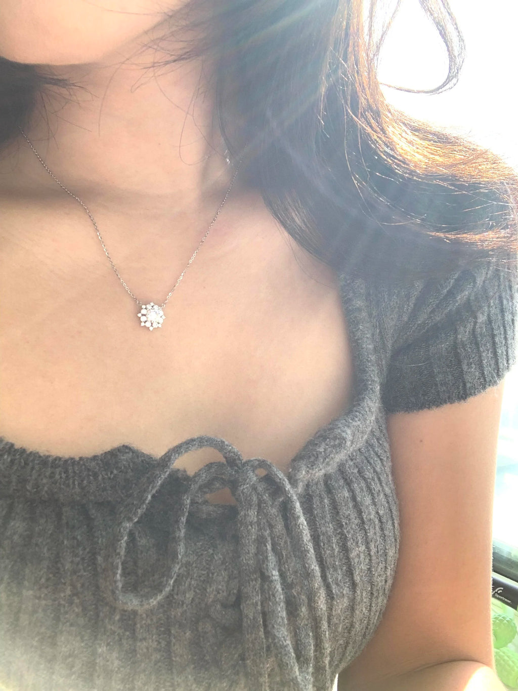 Snowflake Moissanite Necklace