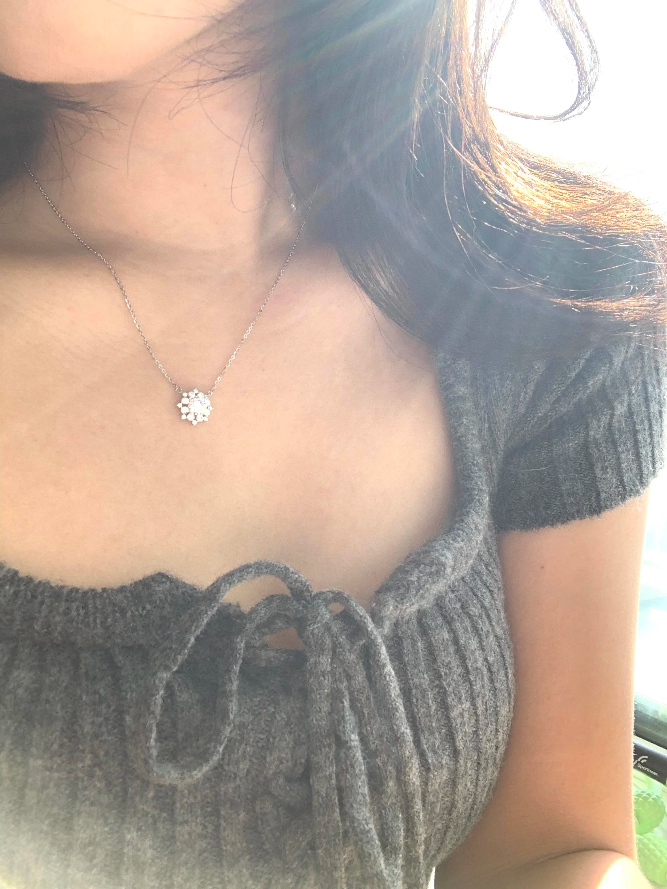 Snowflake Moissanite Necklace