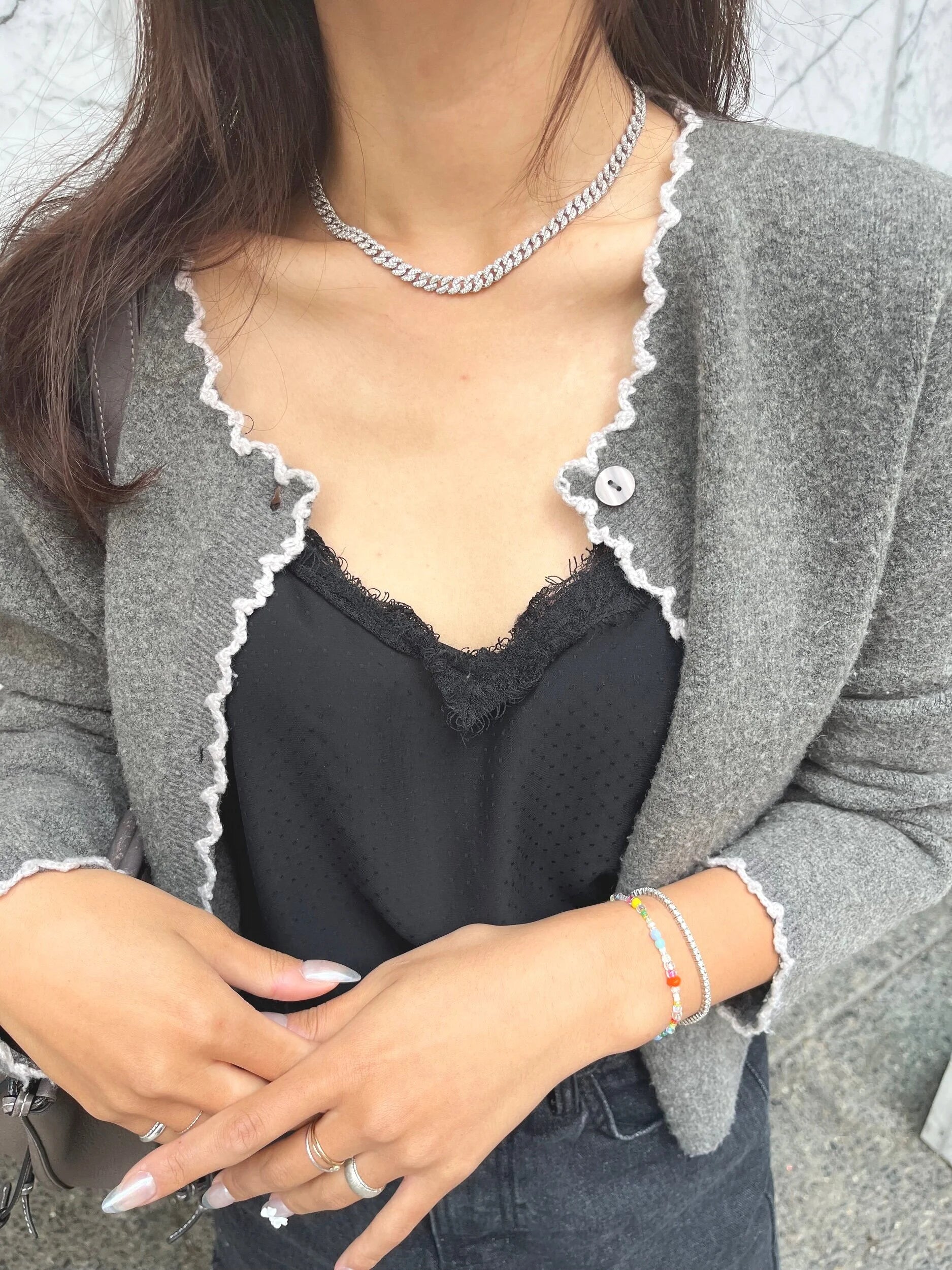 Pavé Cuban Link Chain Necklace