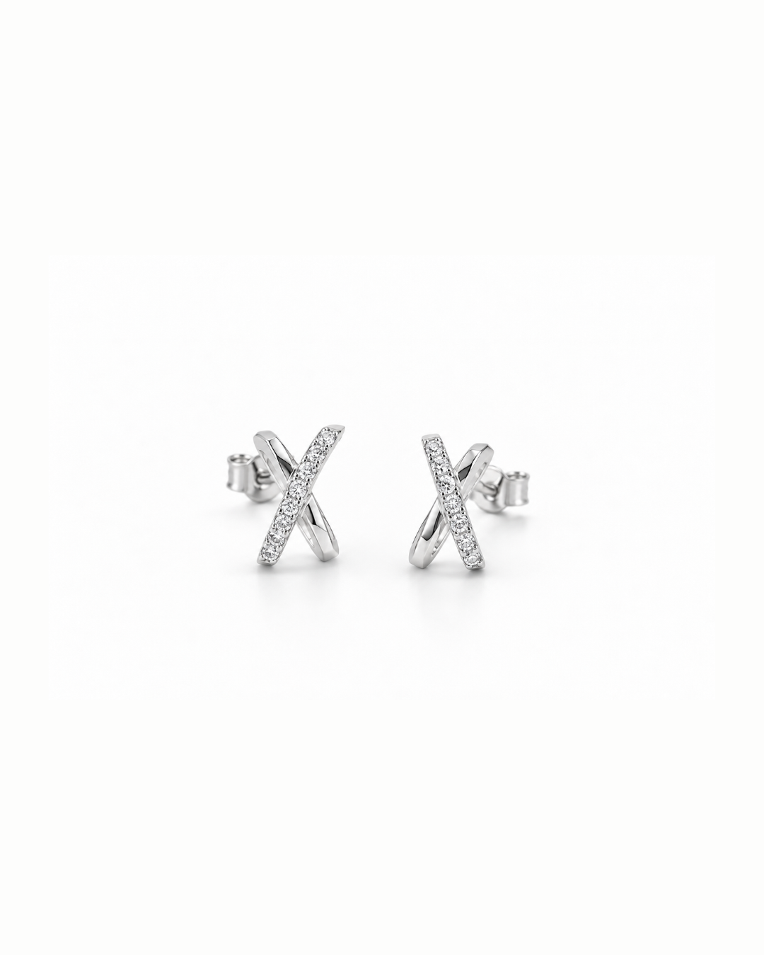 X Half Hoop Earrings