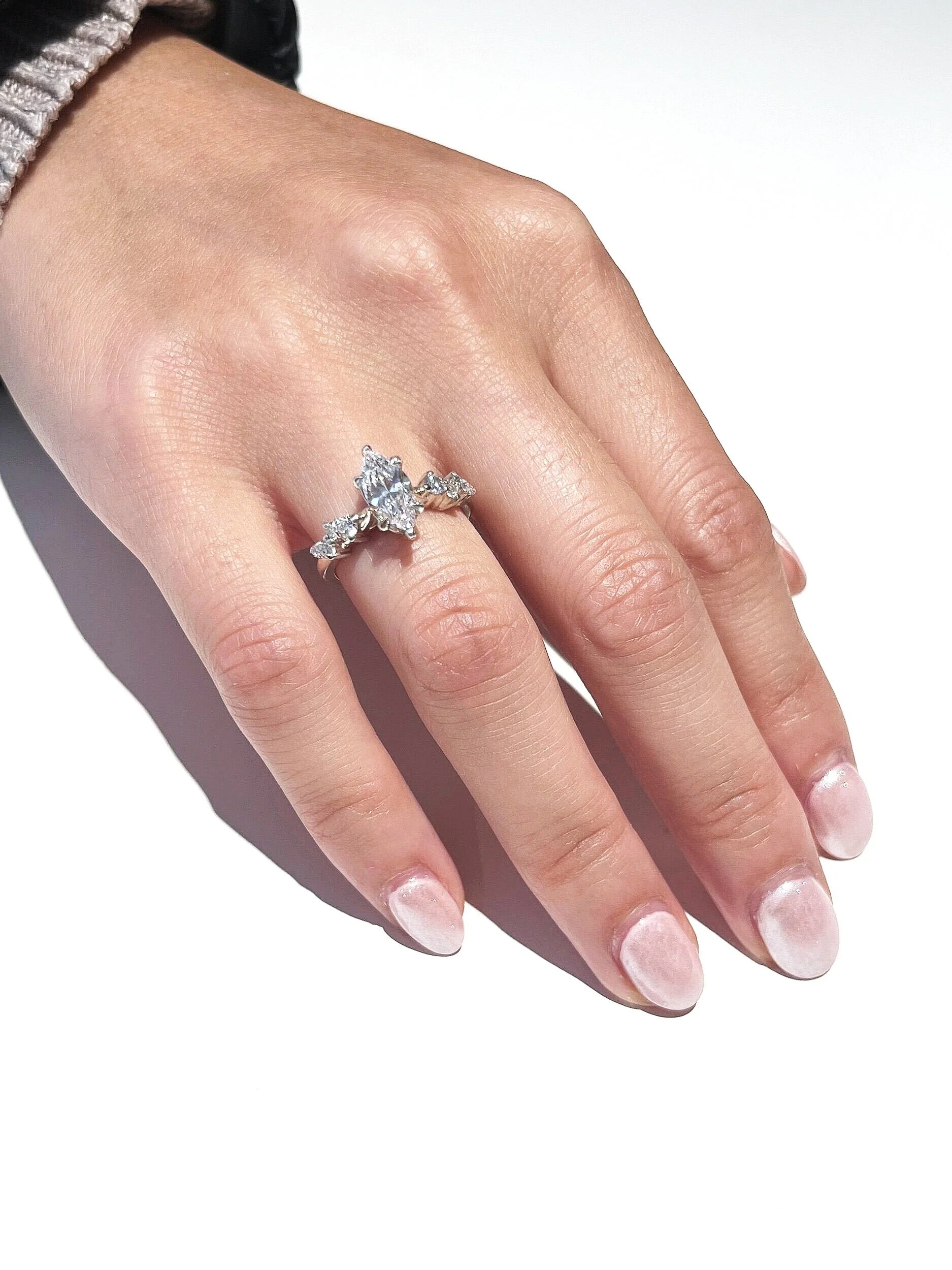Feather Engagement Ring