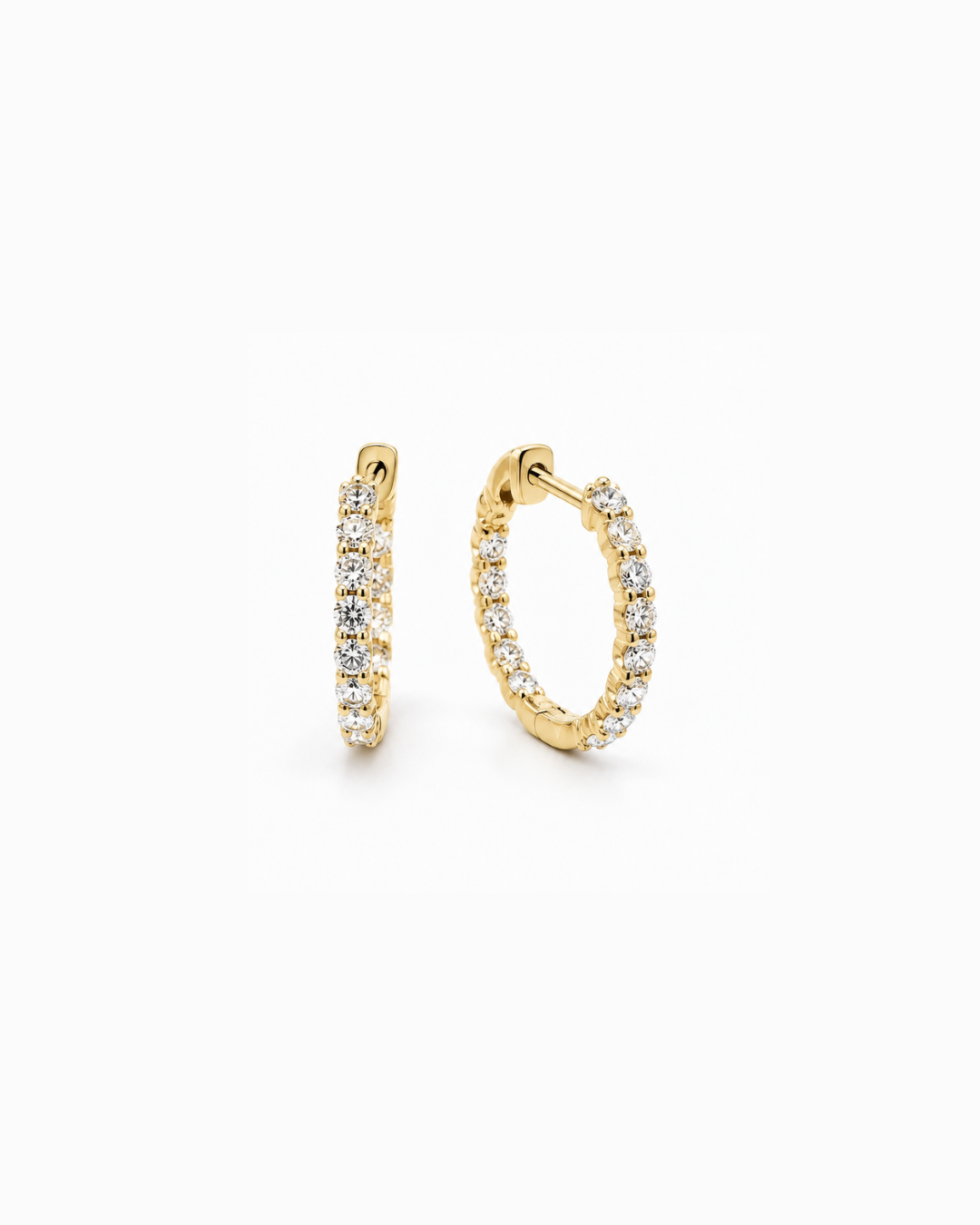 Infinity Diamond Hoops