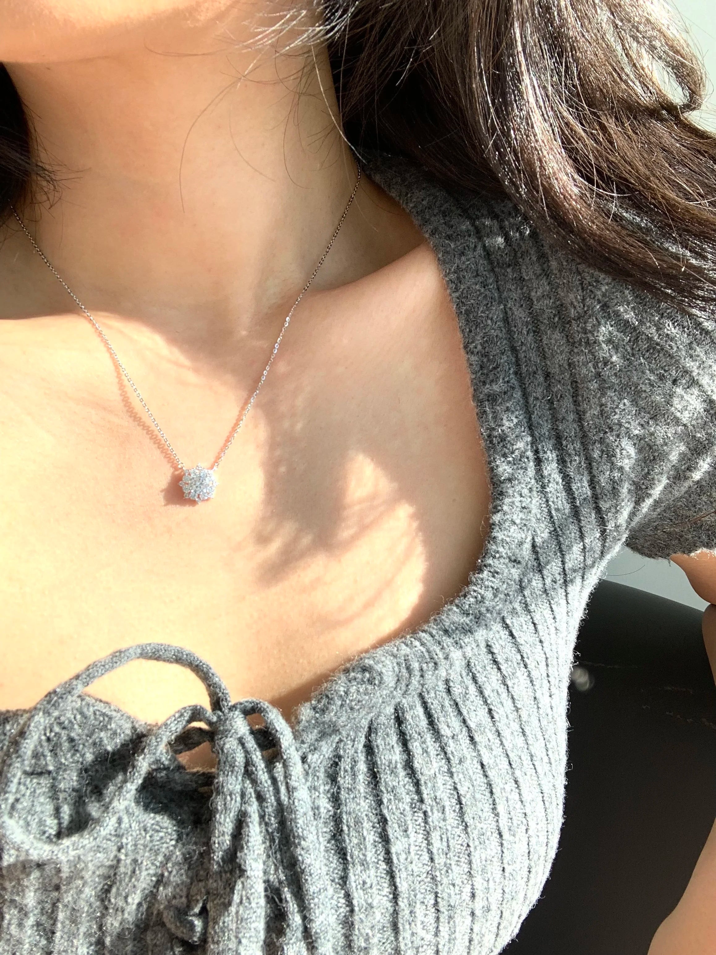 Snowflake Moissanite Necklace