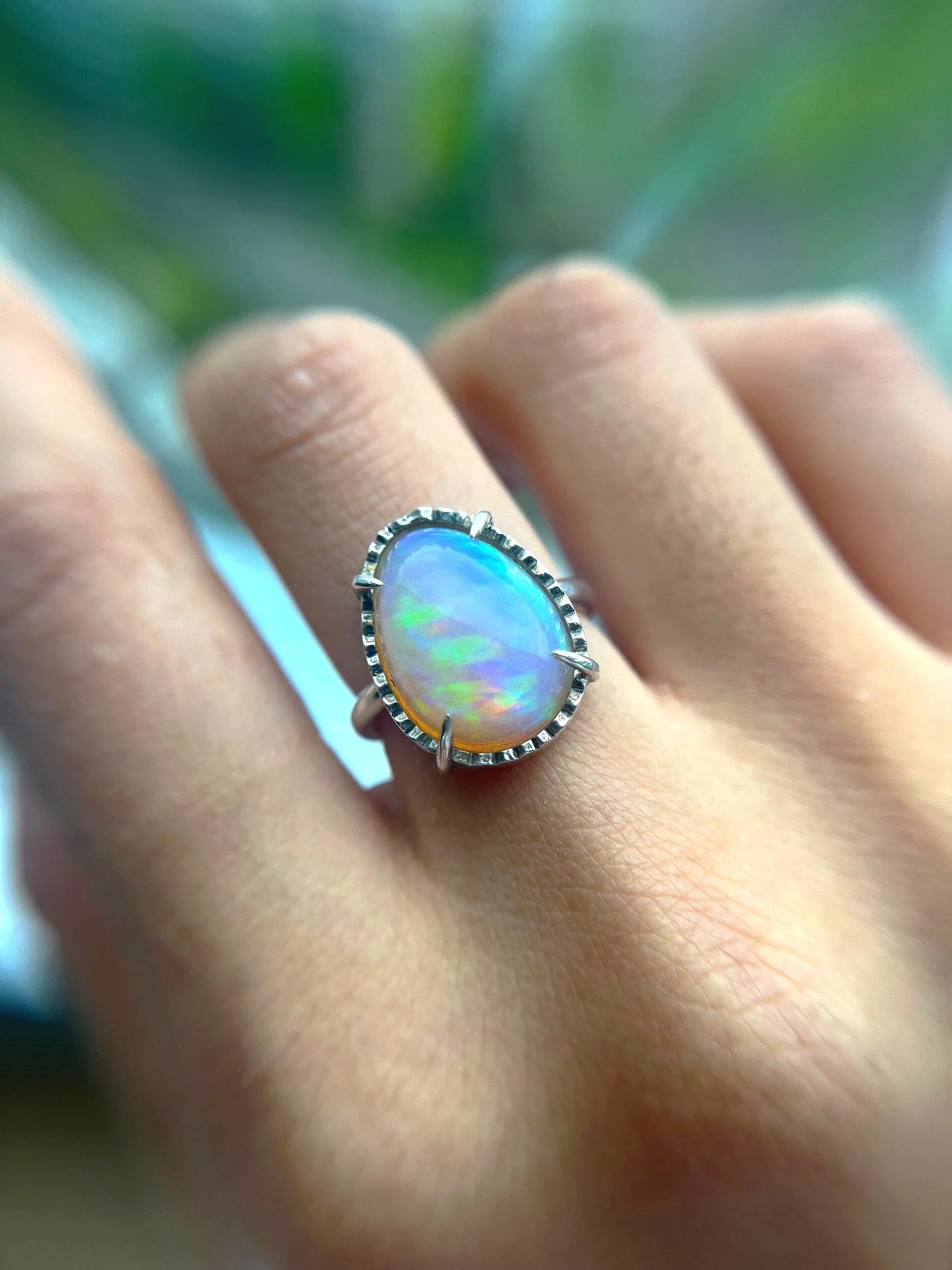 One-Off Opal Pear Ring