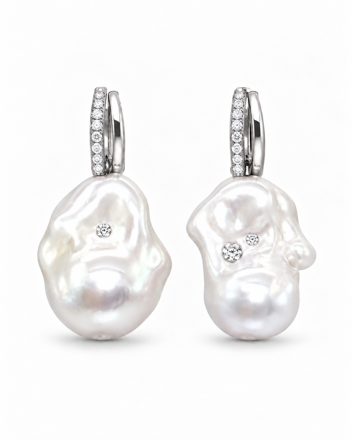 Pierced Baroque Pearl Earring