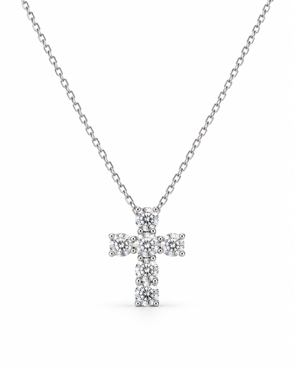 Moissanite Medium Size Cross Necklace