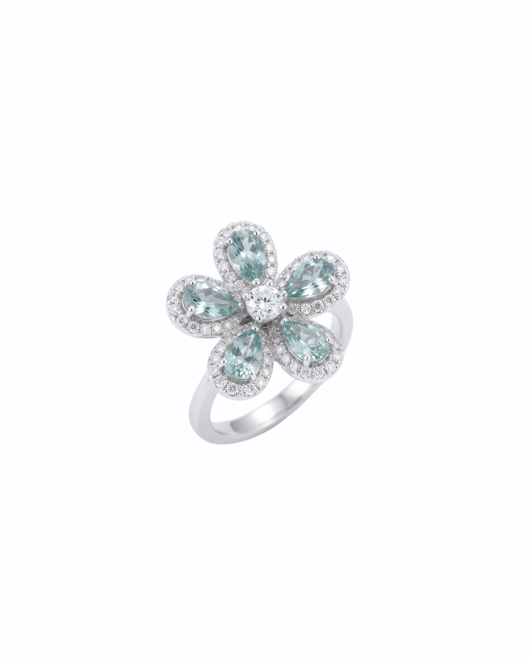 Baby Green Flower Design Ring