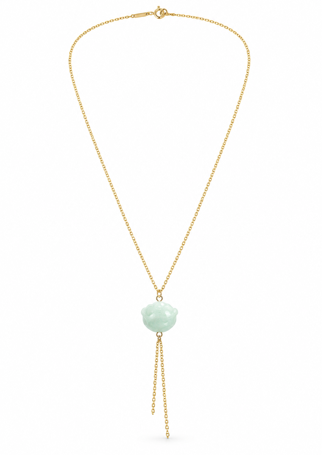 Lotus Jade Chain Necklace