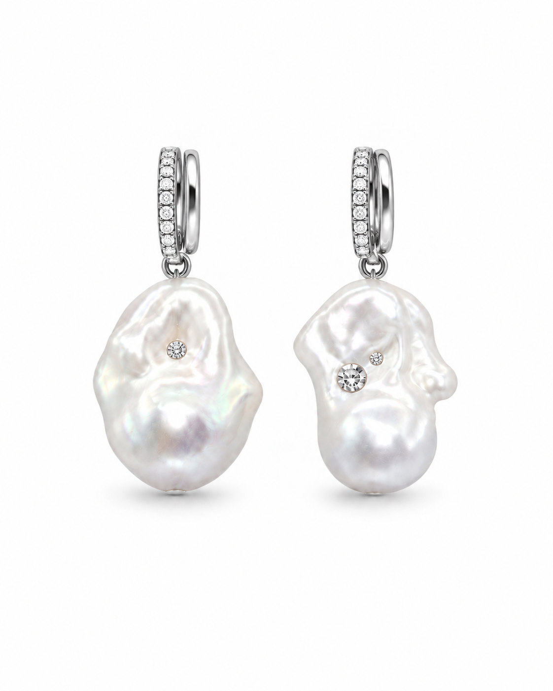 Pierced Baroque Pearl Earring