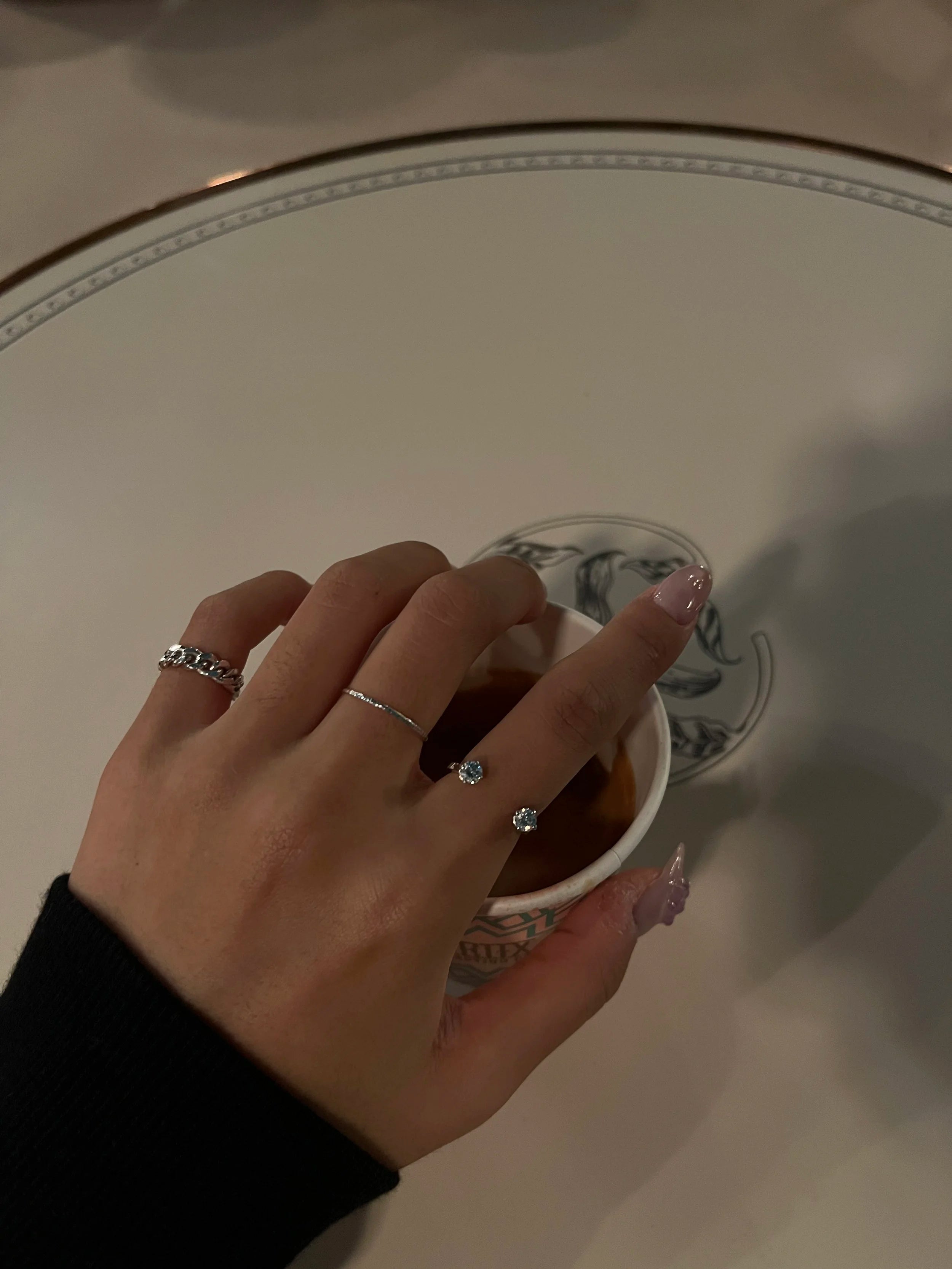 Faceted Curb Chain Ring