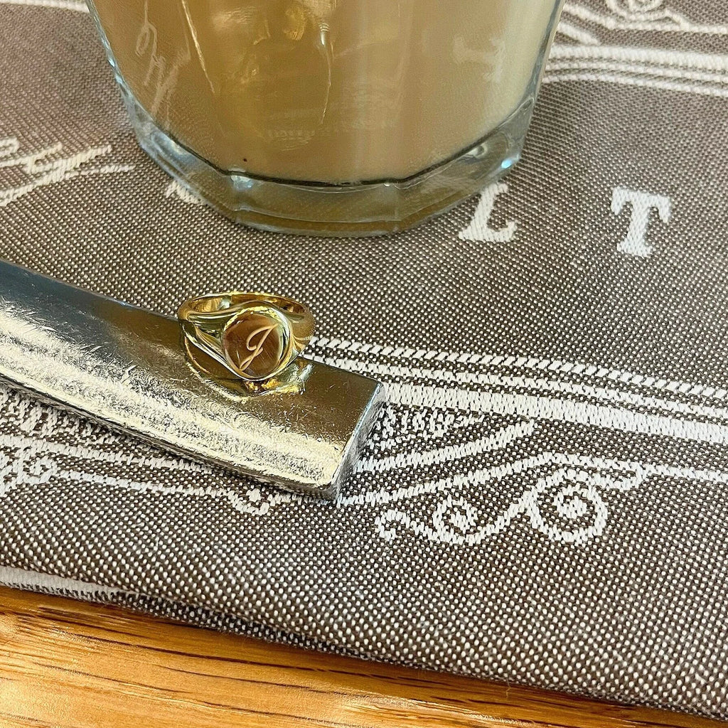 Initial Signet Pinky Ring (Silver)