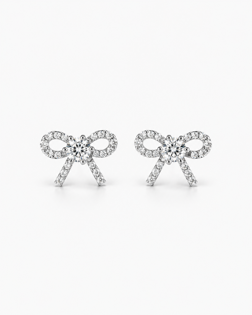 Moissanite Bow Earrings