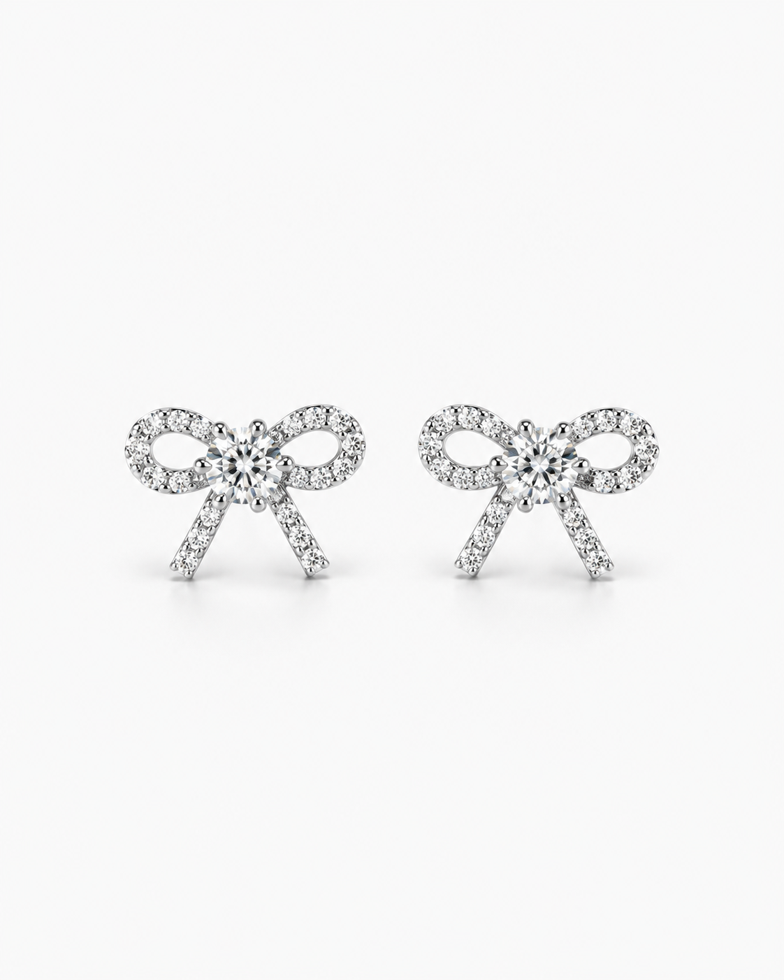 Moissanite Bow Earrings