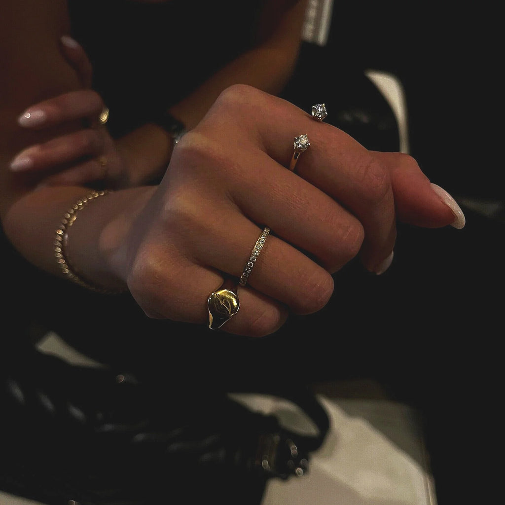 Initial Signet Pinky Ring (Silver)