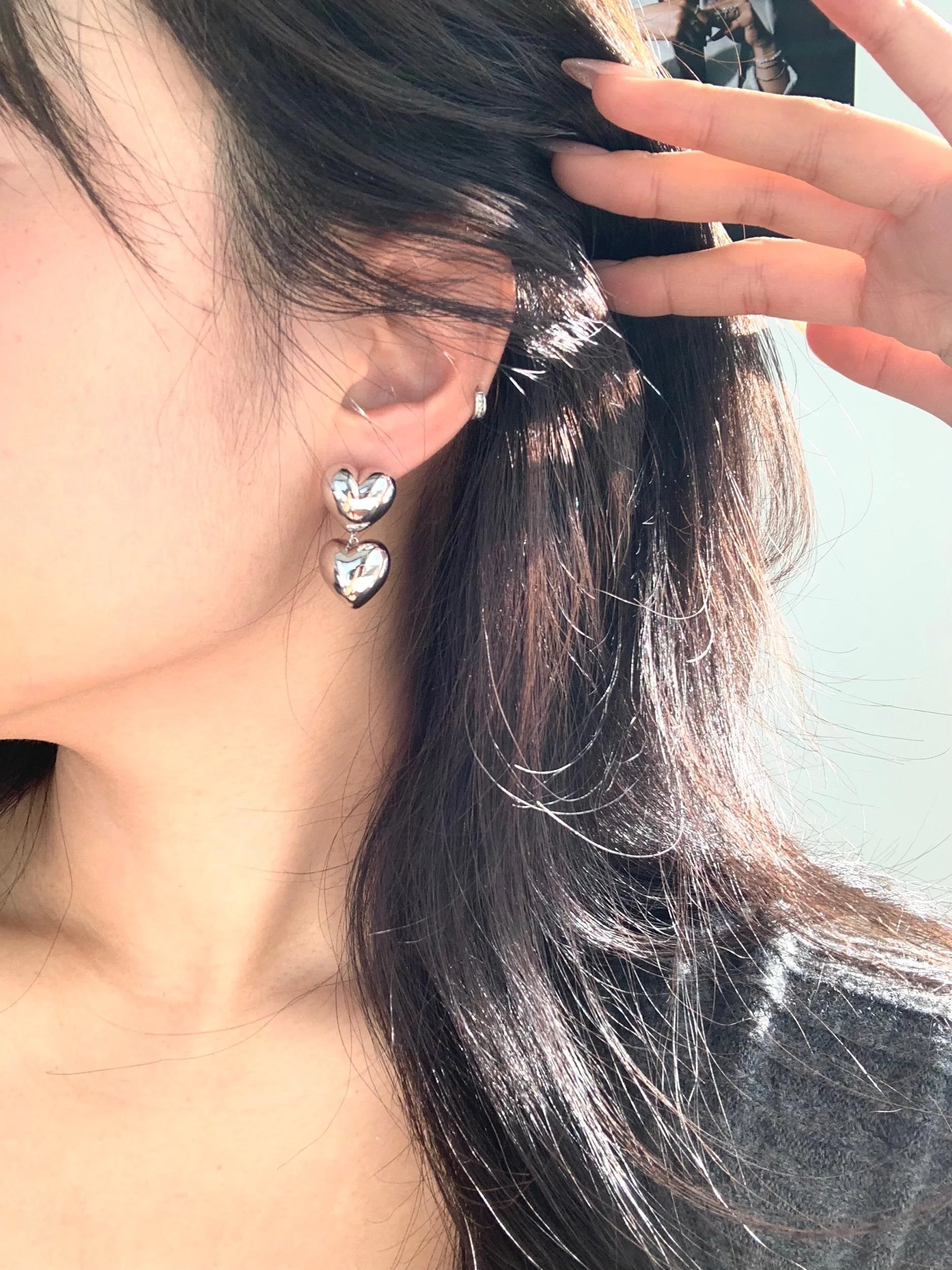 Bubble Heart Earrings