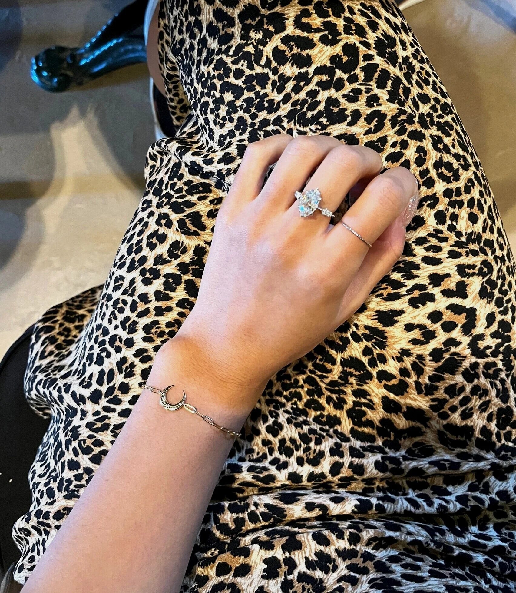 Crescent Clip Chain Bracelet