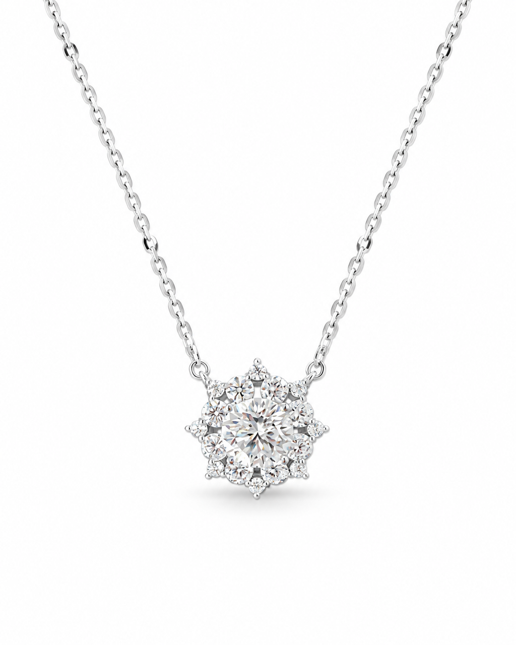 Snowflake Moissanite Necklace