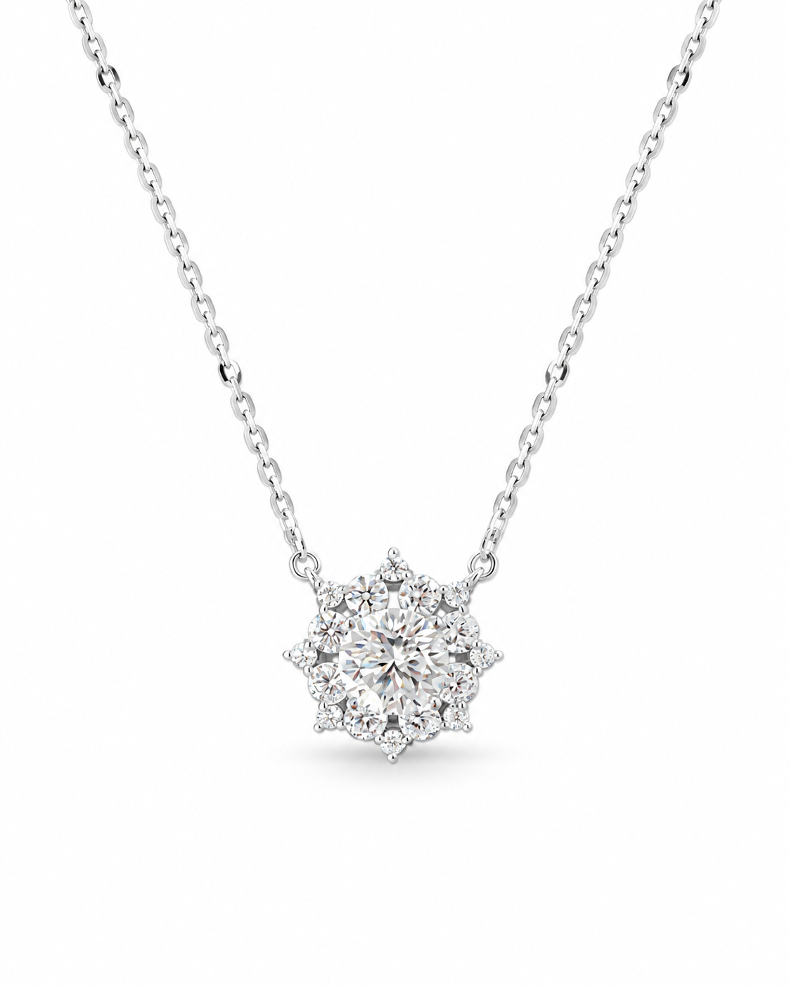 Snowflake Moissanite Necklace