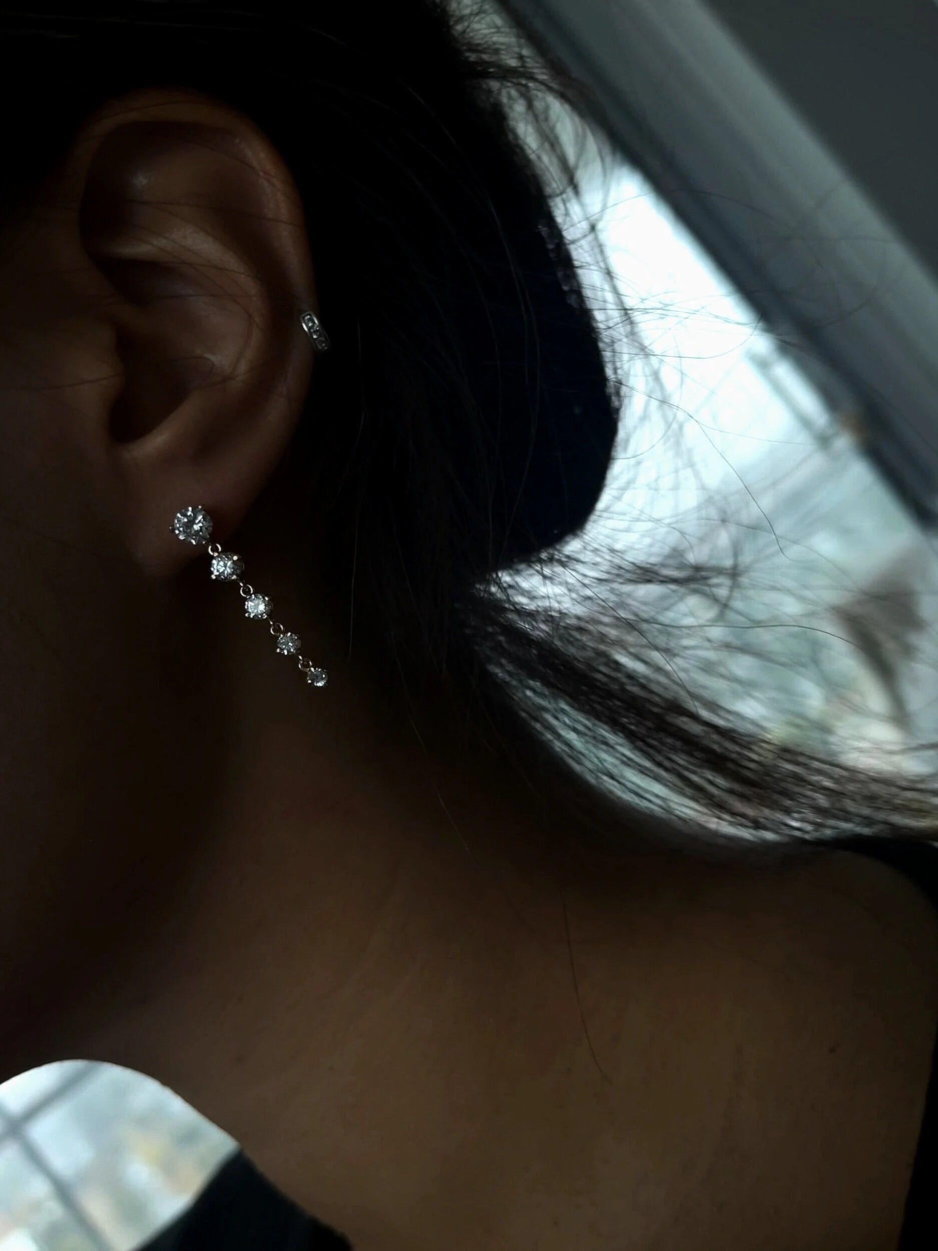 Diamond Droplet Earrings