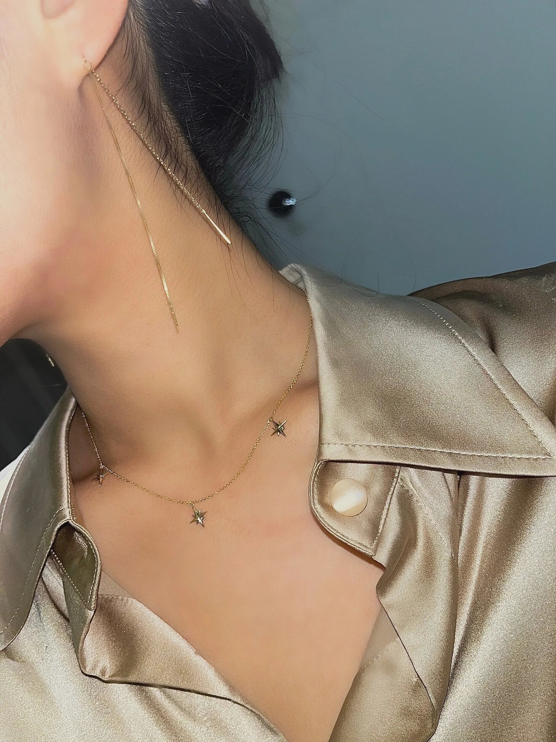 Gold Thread Earrings