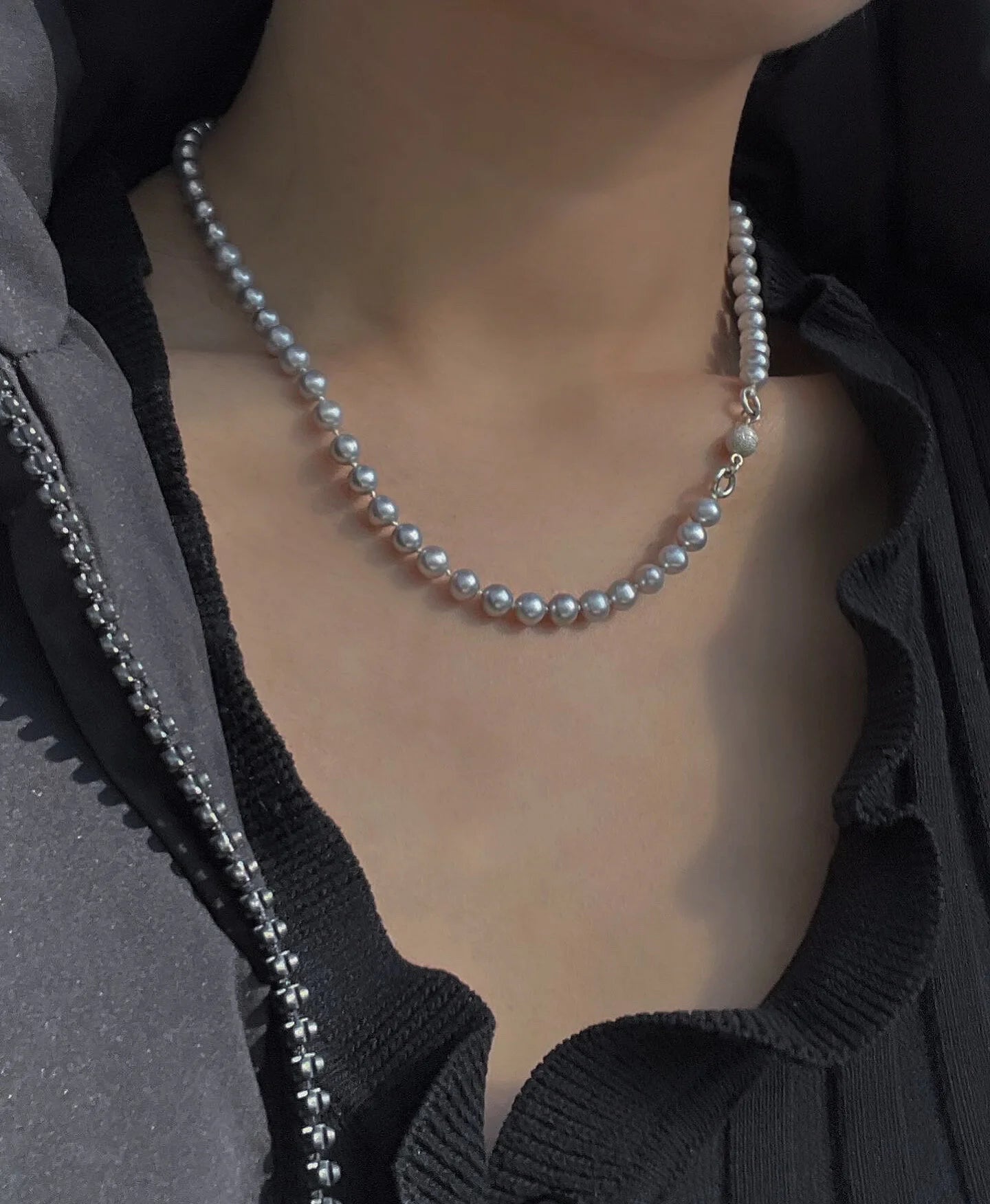 Grey Pearl Necklace