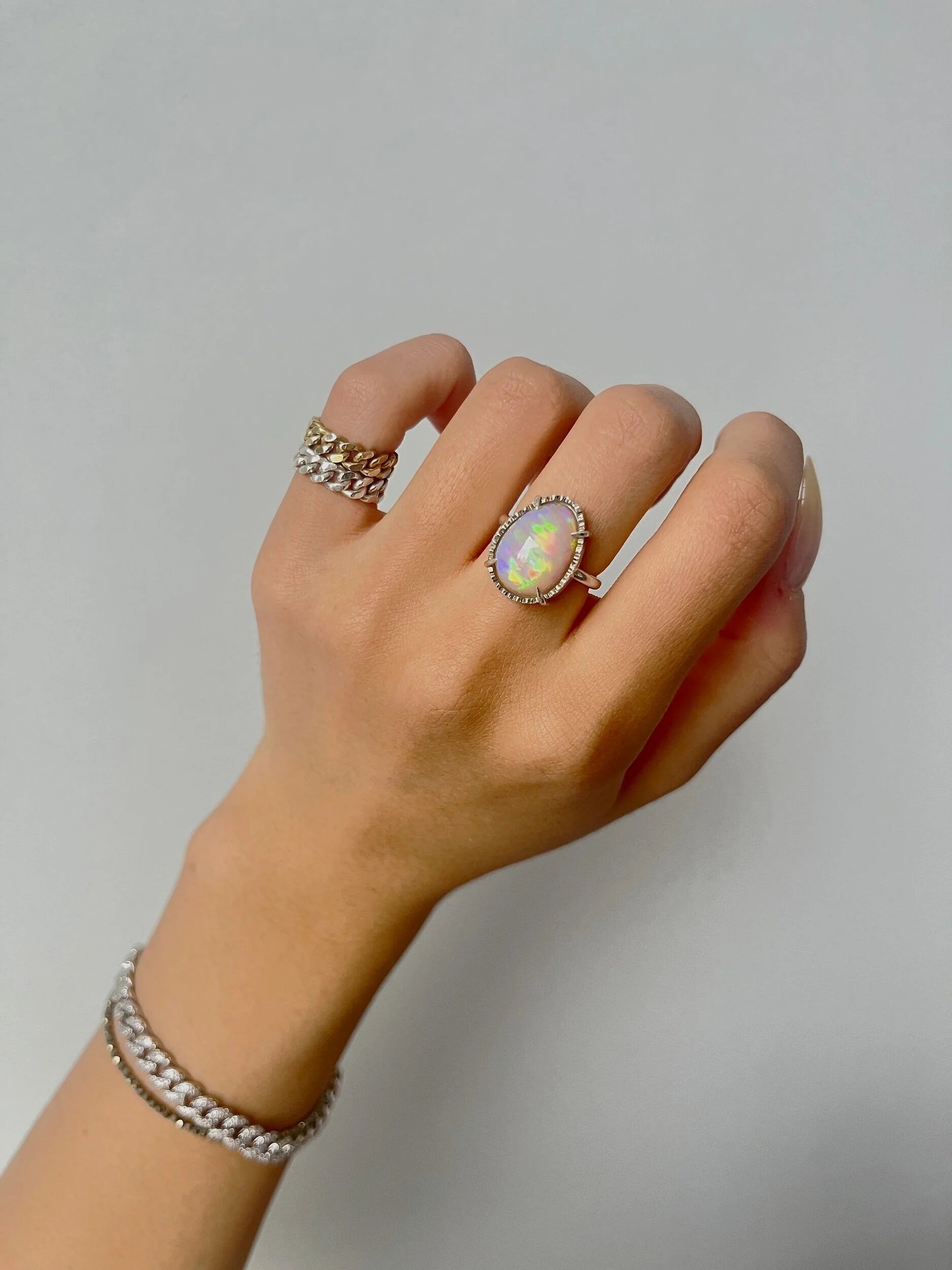 One-Off Opal Pear Ring