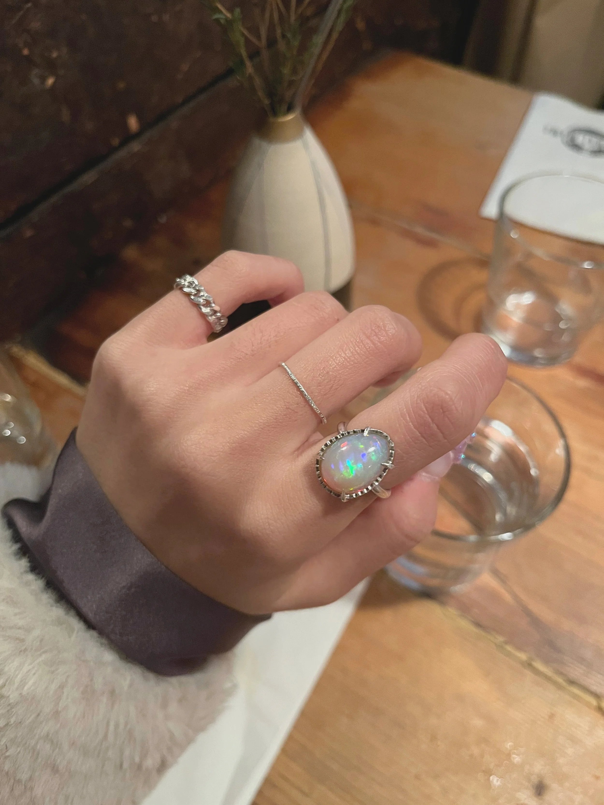 Faceted Curb Chain Ring