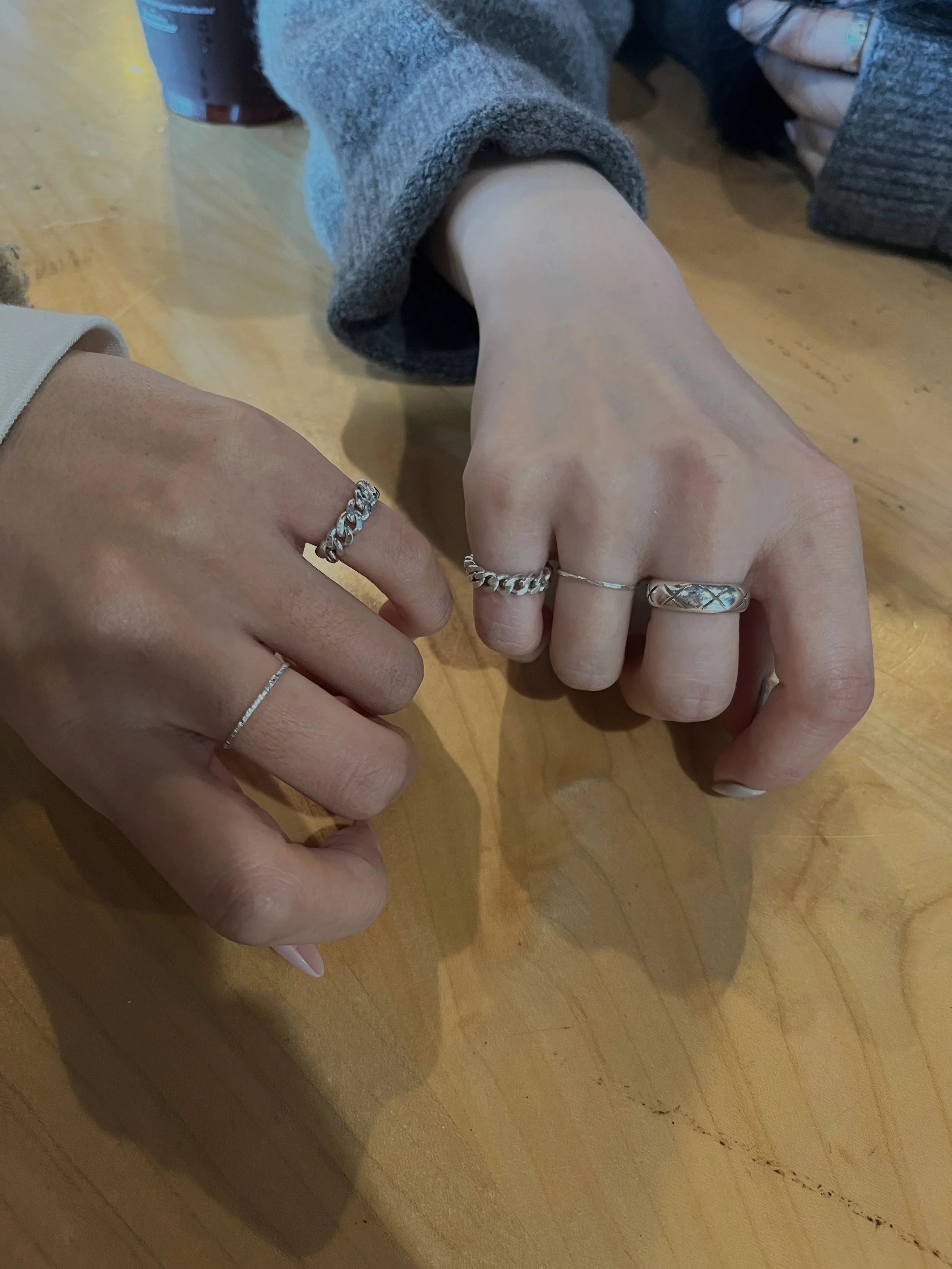 Faceted Curb Chain Ring