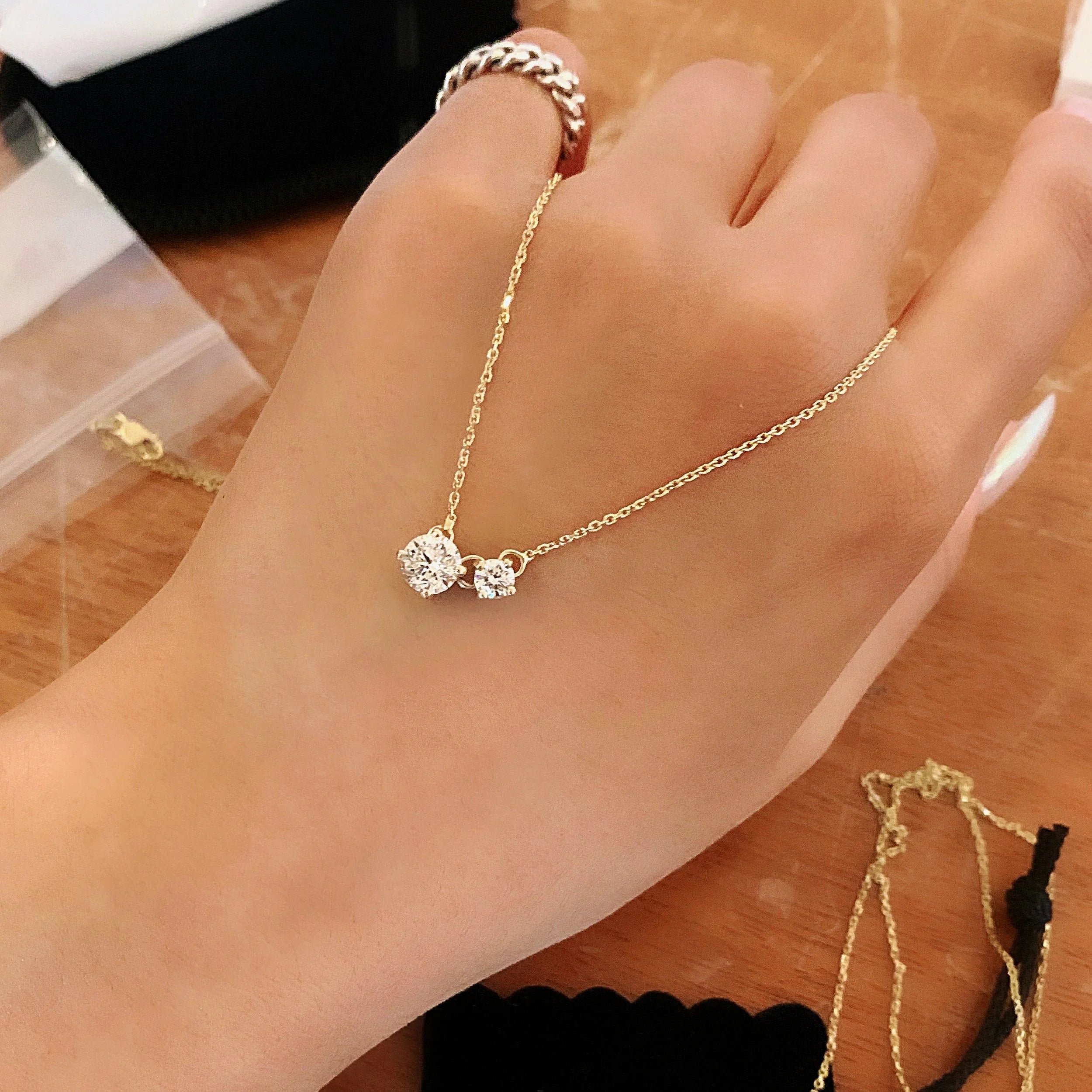 Dancing Diamond Necklace
