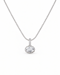 Oval Moissanite Pendant Necklace