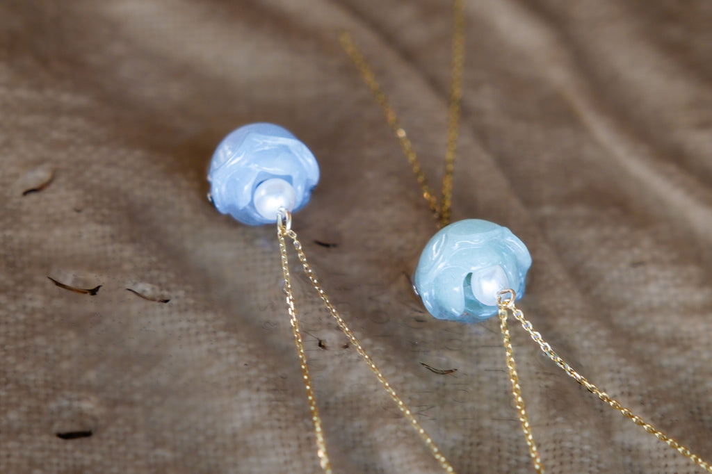 Lotus Jade Chain Necklace