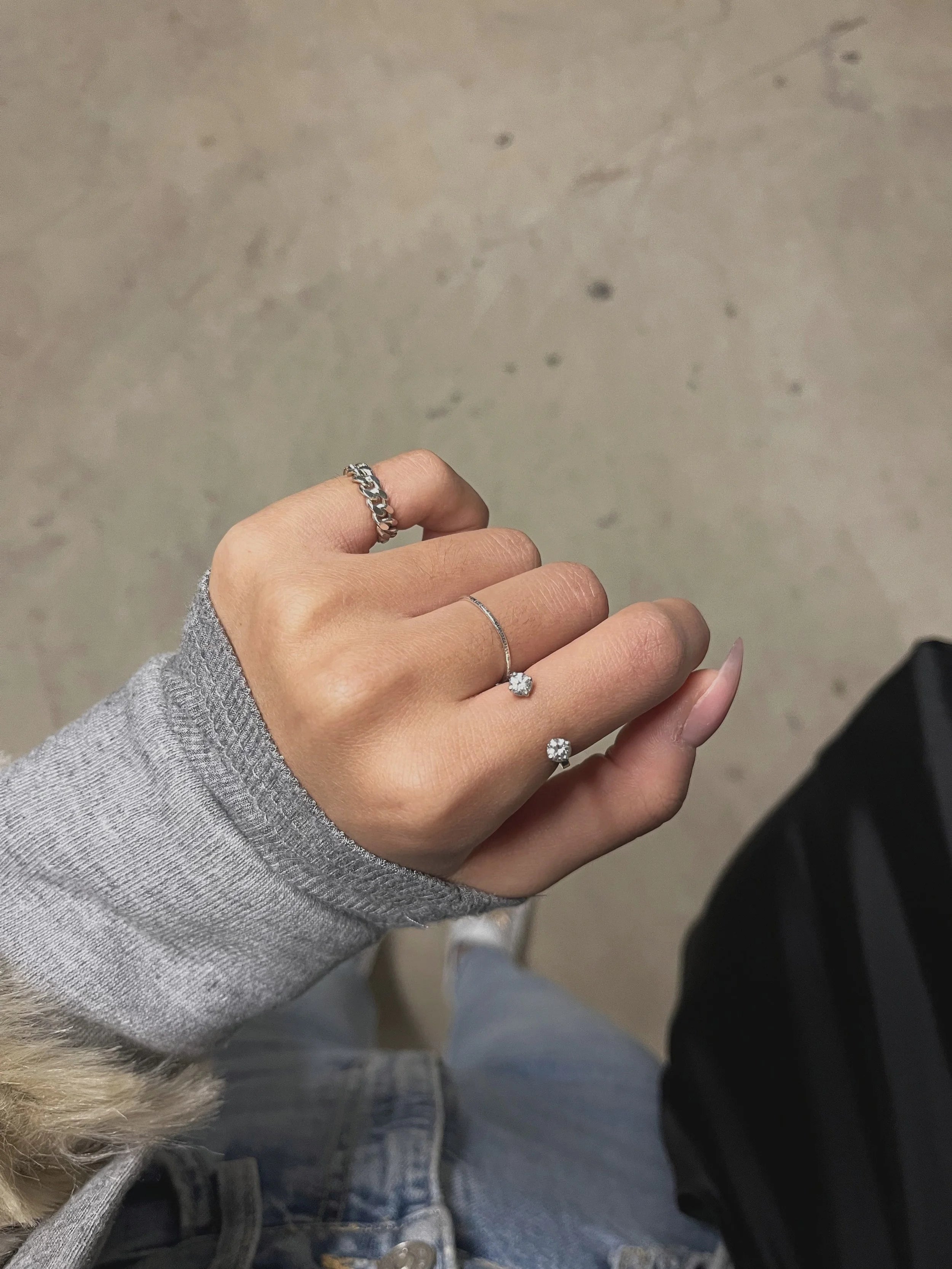 Faceted Curb Chain Ring