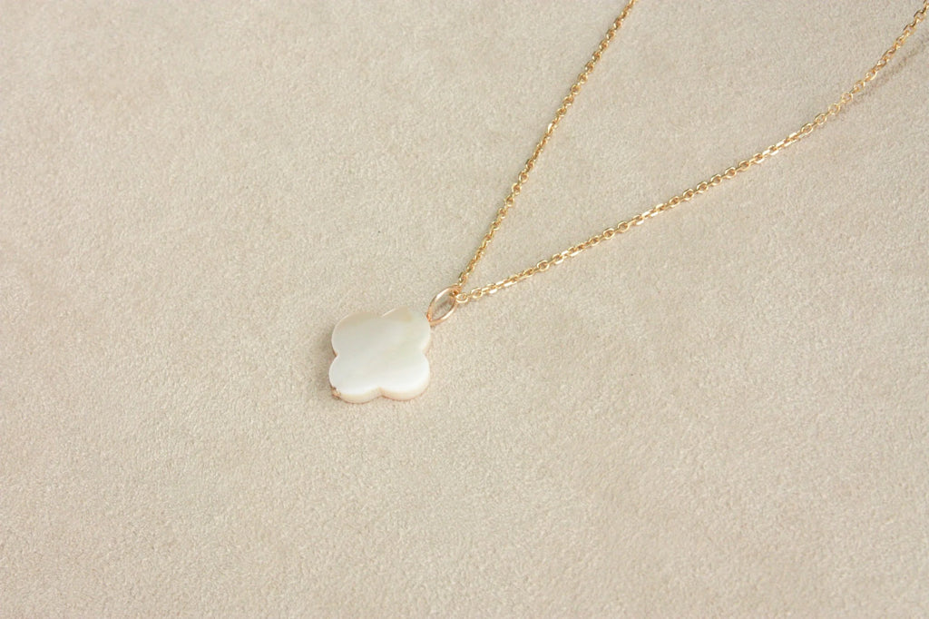 No.9: Mother of Pearl Clover Necklace